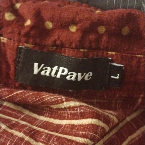 VAT PAVE MEN'S VINTAGE BUTTON DOWN SHIRT L - Picture 4 of 5